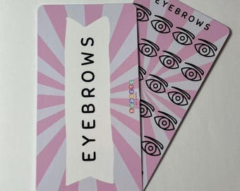 Eyebrows Savings Tracker | Reusable Cash Stuffing Binder Insert | Budget Challenge Envelope System | Challenge