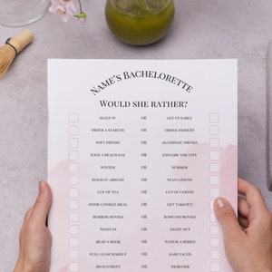 Would She Rather, Bachelorette/Hen Party Game, How Well Do You Know The Bride, This Or That Game, Bridal Shower Game