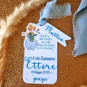 Segnaposto segnalibro tema piccolo principe, segnaposto per battesimo, segnaposto per comunione, segnaposto bambino.
