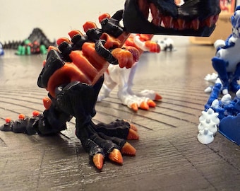 Mini Articulated T-Rex Skeleton |  Poseable Dinosaur | Flexi Dino