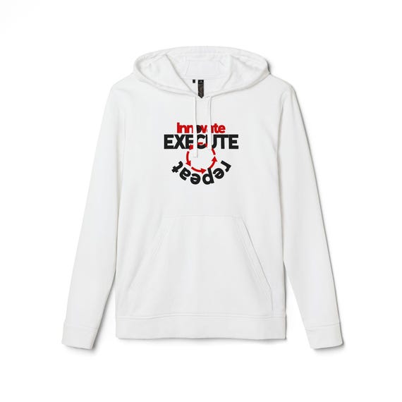 Innovate Execute Repeat adidas® Unisex Fleece Hoodie - Premium Comfort Hoodie | Motivational Athletic Wear