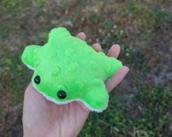 Fidget Frog Plush: Handmade Sensory Toy, Worry Pet