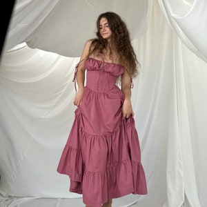 hot pink milkmaid dress Milkmaid Dress Pink