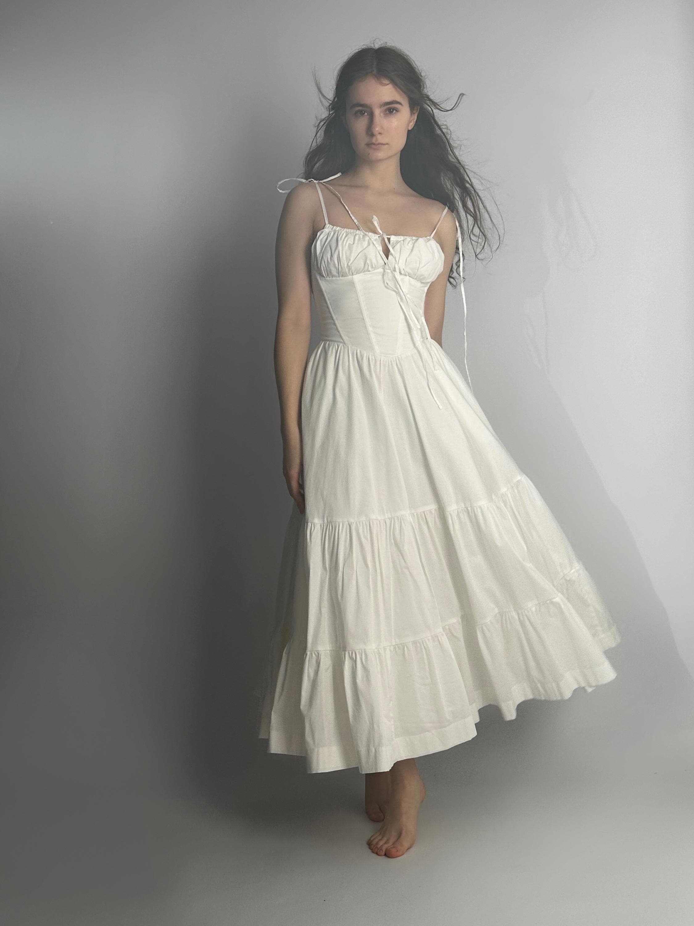 White Milkmaid Corset Dress - Etsy