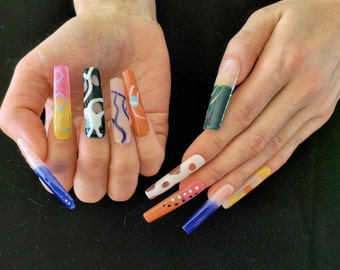 Dopamine Subculture Sensation Hot Girl Approved Press On Nails| short nails | long | almond | coffin