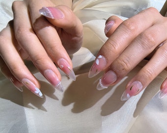 French Elegance at Your Finger tips Effortless Chic Press-On Nails | short | long | almond | coffin