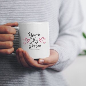 Sie sind meine Person Kaffeetasse, süße Valentinstag Tasse für Ehemann Frau Partner, Geschenk für Freundin, Geschenk für Freund, romantische Kaffeetasse