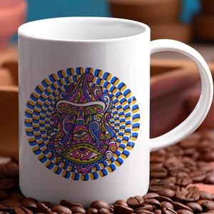 Psychedelic Stress Test Mushroom Coffee Mug Gift, Mycology Gift Ideas, Gifts for Mycologists, Mushroom Mugs, Cute Mushroom Mug Ideas, Forage