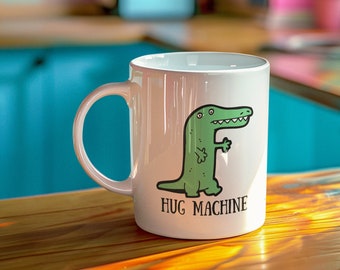 Hug Machine Coffee Mug Gift, Funny Coffee Mugs, Cute Animal Mugs, Gifts for Mom, Gifts for Dad, Christmas Mugs, Cute Gifts for Friends