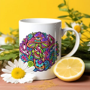 Psychedelic Mushroom Coffee Mug Gift, Mycology Gift Ideas, Gifts for Mycologists, Mushroom Mugs, Cute Mushroom Mug Ideas, Forage, Mushrooms