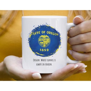 Oregon State Mug 11oz, Perfect Gift for Oregon Lovers, Travel Mug, Coffee Cup, Unique Souvenir, Proudly Oregon, Oregon Coffee Mug