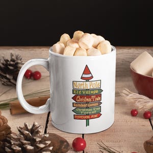 Christmas Ceramic Mug, Santa Clause Holiday Gift, Festive Coffee Cup, Christmas Gift Idea, Seasonal Drinking Mug, Xmas Celebration Cup