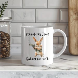 Funny Bunny Mug, Cute Animal Cup, Gift for Rabbit Lovers, Humor Coffee Mug, Quirky Kitchenware, Collectible Tea Mug, Cute Bunny Mug