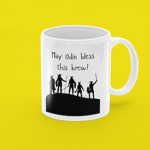 Viking Mug, Odin Norse Mythology Gift, Nordics Coffee Cup, Vikings Drinkware, Scandinavian Decor, Pagan Kitchenware, Gifts for Him