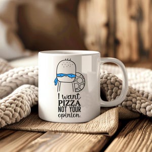 Lustige Pizza nicht Ihre Meinung Tasse, ideal für Pizza-Liebhaber, Kaffee-Enthusiasten, Geschenk für Geburtstage, Humor, Küchendekoration, Bürogebrauch