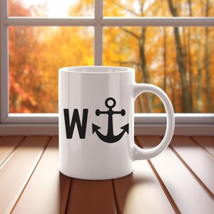 Wanker Coffee Mug, Funny Gift for Him, Funny Gift for Her, Sarcastic Coffee Mug, W Coffee Mug, Anchor, Snarky Birthday Gift, Coffee Lovers