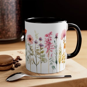 Flower Coffee Mug, Flower Wrap Mug, Springtime Flowers Mug, Wildflowers Coffee Cup, Flower Garden Lover, Floral Coffee Cup, Flower gifts