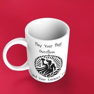 Viking Mug, Nordic Ceramic Cup, Valhalla Coffee Mug, Gift for Vikings, Norse Drinkware, Scandinavian Tea Cup, Thor, Gifts for Him/Her