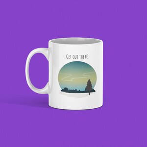 Abenteuer Becher, Nordlichter, Aurora Borealis, Minimalistische Kaffeetasse, Outdoor Geschenk, Camping, Naturliebhaber, Fernweh Zuhause
