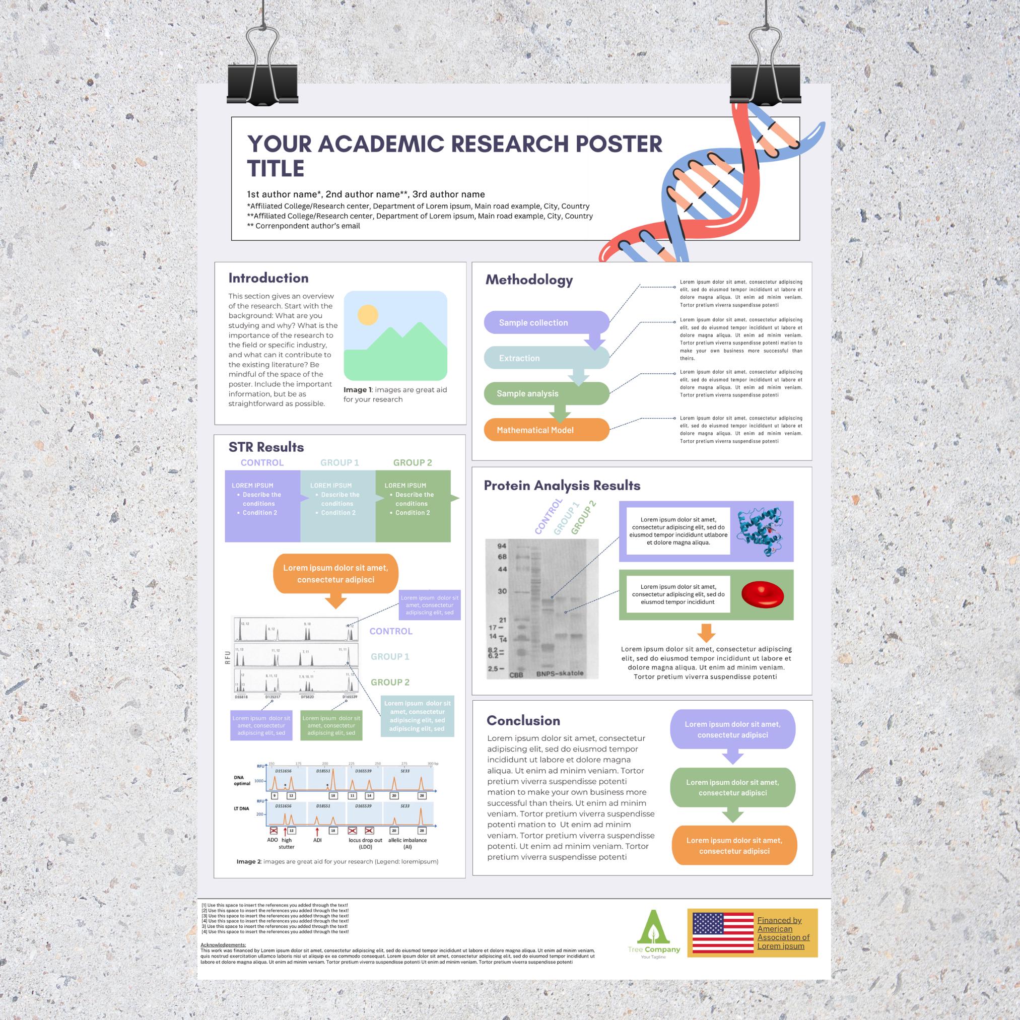 Editable A0 Scientific Research Poster Template Canva Custom Sizes 
