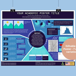 Academic Scientific Research A0 Poster Canva editable template horizontal