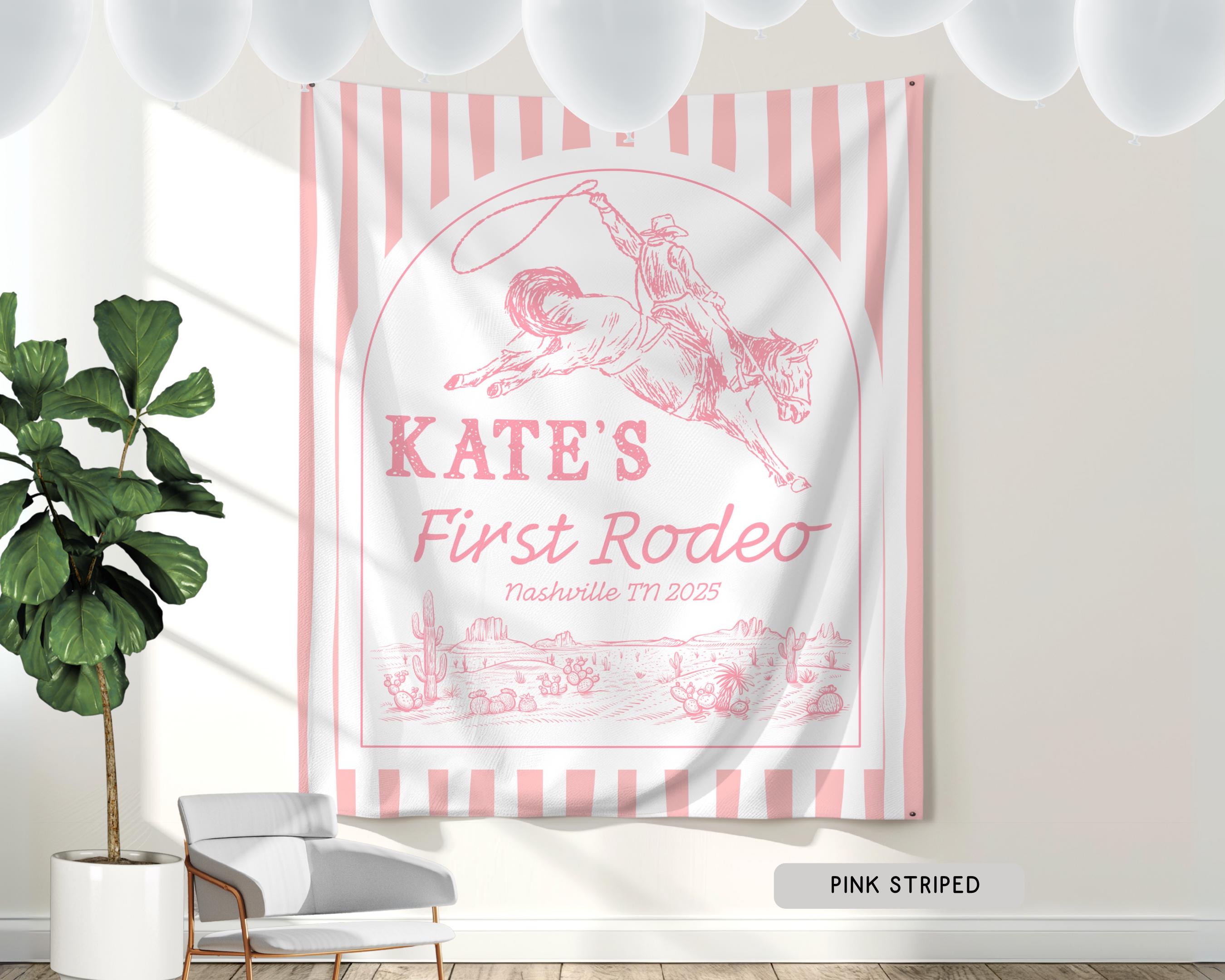 My First Rodeo Theme Sign Personalized My First Rodeo Birthday Banner, Custom ANY AGE Cowboy ...