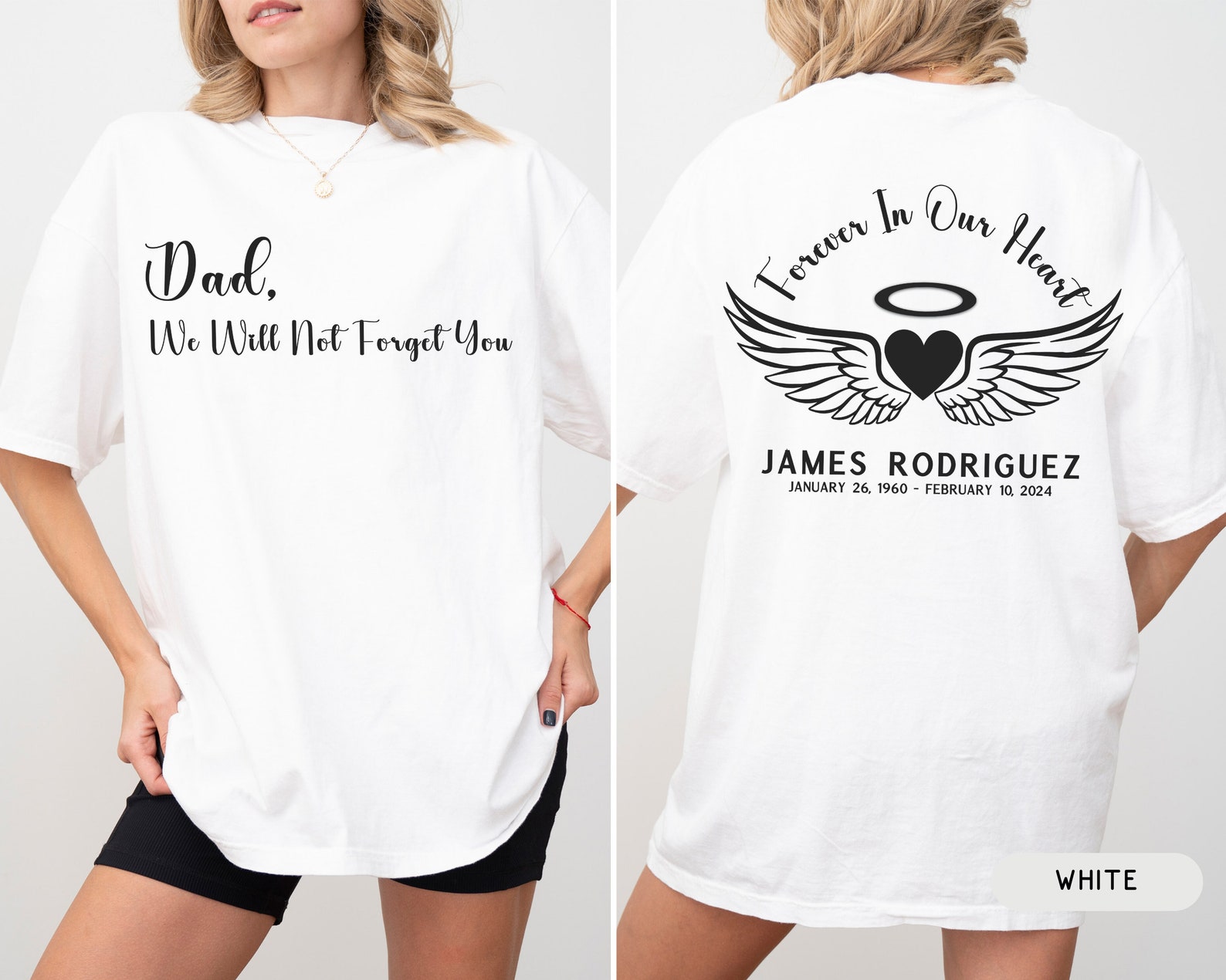 Personalized Funeral Memorial Day Shirt, Family Loss Forever in Our