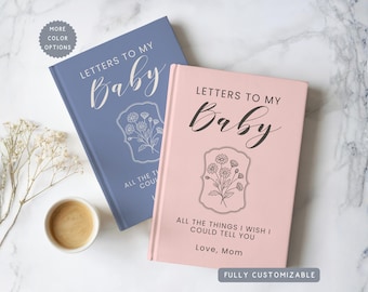 Personalized Letters To My Baby Grief Journal, Pregnancy Loss Gift for Grieving Parents, Custom Birth Flower Miscarriage Memory Notebook