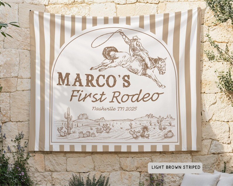 My First Rodeo Theme Sign Personalized My First Rodeo Birthday Banner, Custom ANY AGE Cowboy ...