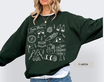 Custom Camping Bachelorette Sweatshirt, Destination Bach Cabin Crew Outdoor Bridal Party Sweater ,Wedding Mountain Girls Trip Vacation Gift
