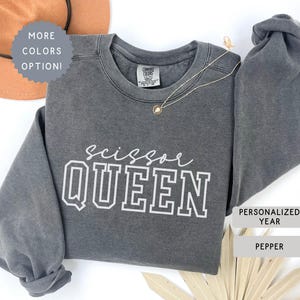 Comfort Colors® Minimalist Funny Hairstylist Sweatshirt, Hairdresser Barber Sweater, Cosmetologist Grad Shirt Beautician Gift Hair Therapist
