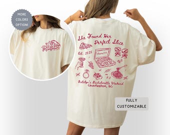 Comfort Colors® Personalized Pizza Dinner Bachelorette Shirt, Custom Italian Themed Bridal Shower Matching Tees , Amore Girls Weekend Gift