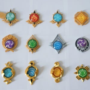 Genshin Impact Vision with snaps Easy to wear cosplay accessory