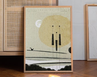 Dawn over the Yodo River | Art Poster by FREZO