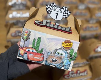 Watercolor Cars Treat Boxes