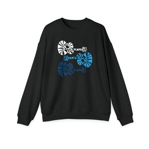 Three Guitar Blue Unisex Sweatshirt, Guitar Sweatshirt, Music Sweatshirt, Guitar Player Gift, Guitar Shirt, Music Lover Sweatshirt