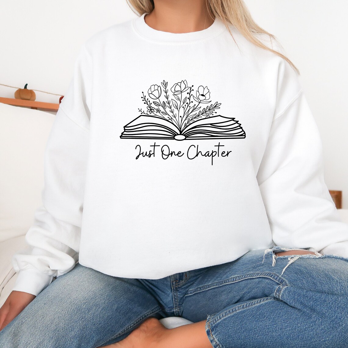 Just One More Chapter Svg, Digital Dowland, Book With Flowers Png ...