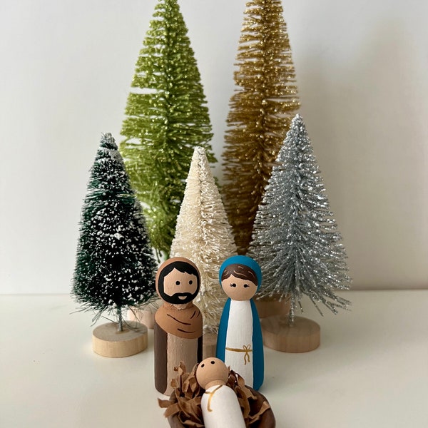 Nativity Peg Doll Set - Mary, Joseph and Jesus