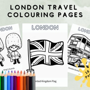 London Reisen Kinder Ausmalbilder zum Ausdrucken. Spaß & Lehrreiches Malbuch. Kinder Reise Ausmalbilder. Aufbewahrung für Kinder.