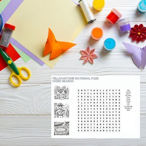 Yellowstone National Park Word Search Puzzles for Kids. 4 Printable ...