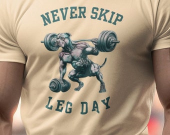 Leg Day Workout Gym Clothes Never Skip Leg Day Shirt for Weight Lifter PitBull Workout Dog Lover Tshirt Fitness Lover Clothes for Lifting