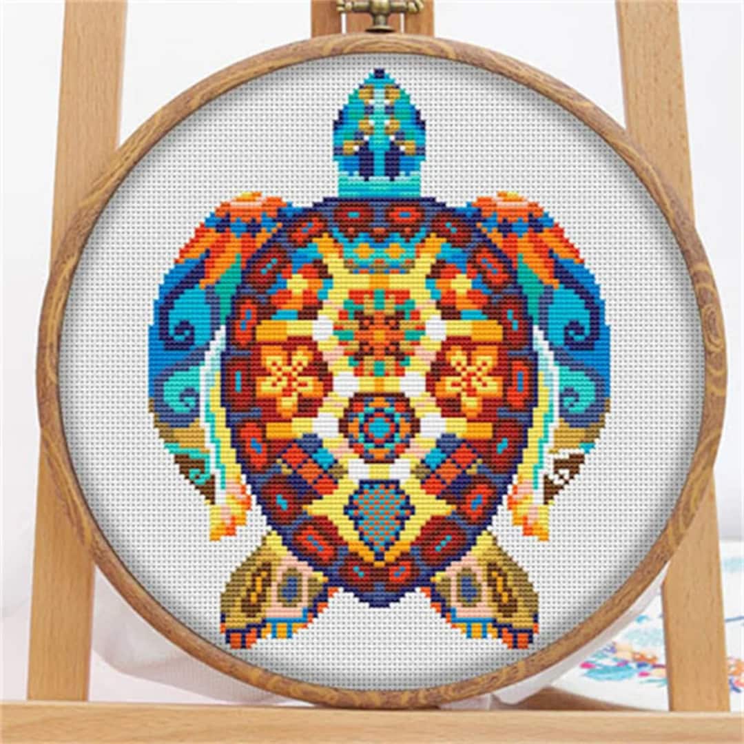 Turtle Animal Cross Stitch Kits Needlework Counted Kits Embroidery