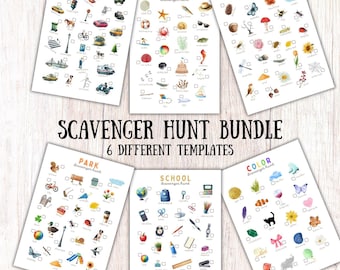 Kids Scavenger Hunt Kit forest park outdoor road trip beach party preschool outdoor activity school scavenger hunt park
