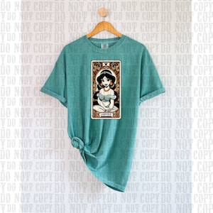 T-shirt aux couleurs de confort des cartes de tarot d'un nouveau monde