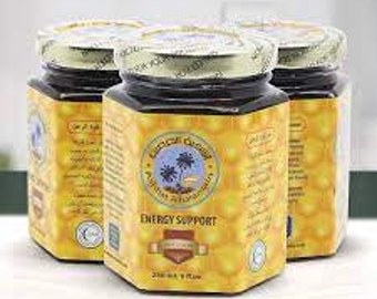 3 Gläser x Ashfiat Alharamain Honey Energy Support für Männer, 250 ml/8oz.