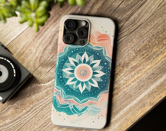 Mandala iPhone Case, Artistic Floral Design, Slim, Tough, Glossy Finish