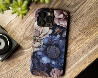 Floral iPhone Case, Artistic Design, Slim, Tough, Glossy Finish