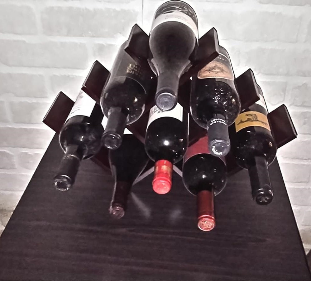 Sleek and Chic Looking Stores 8 Bottles of Wine Wine Rack Butterfly