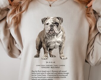 English Bulldog Sweatshirt with Dictionary Definition