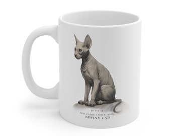 Sphynx Cat Coffee Mug with Dictionary Definition